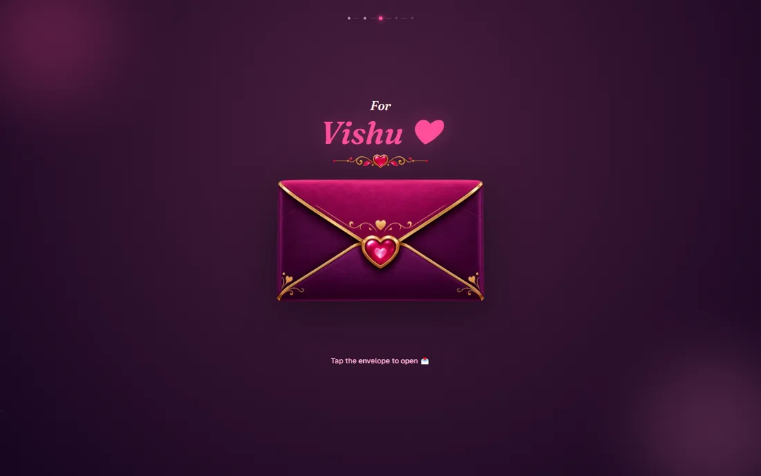 Closed birthday envelope