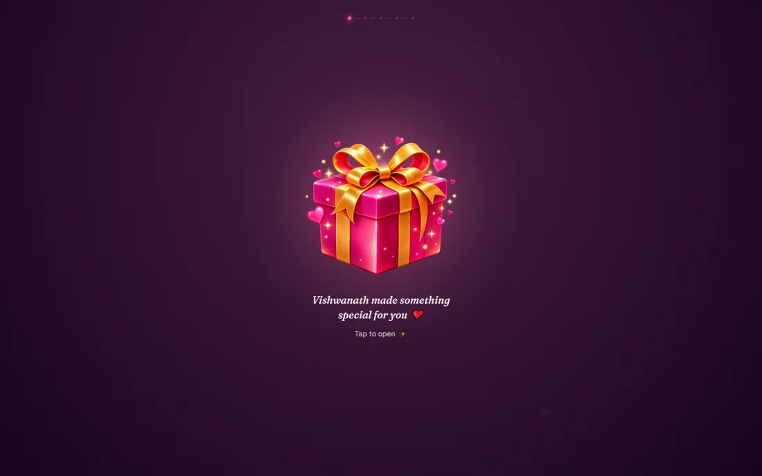 Birthday gift opening experience